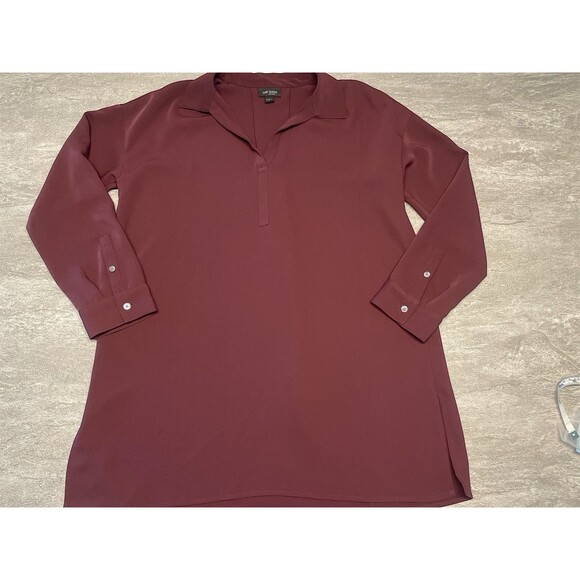 J. Jill Tops - J. Jill Women's Size S Burgundy Wearever Easy Care Essential Tunic Minimalist